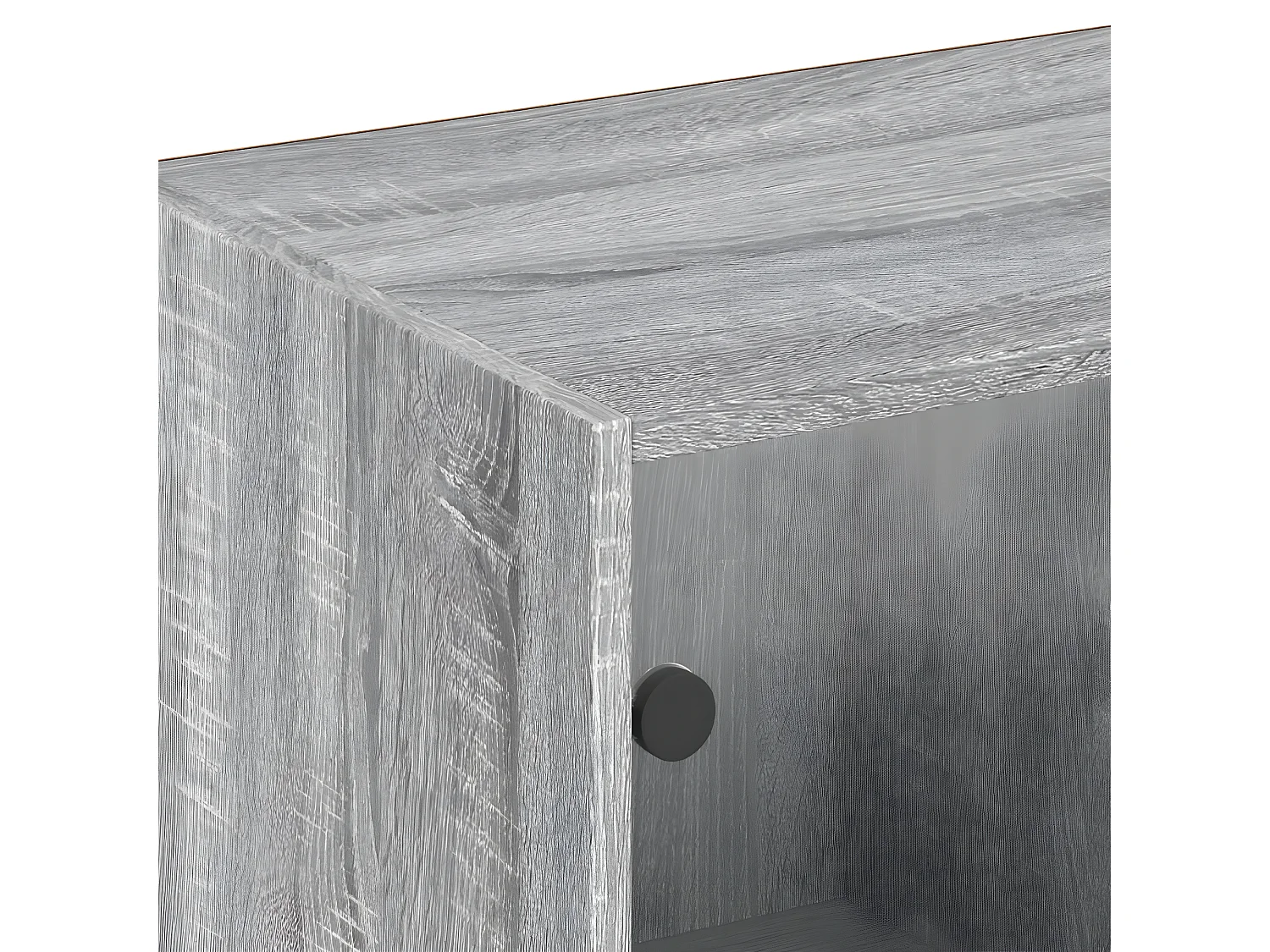 Estantería con puertas madera gris Sonoma 204x37x75 cm