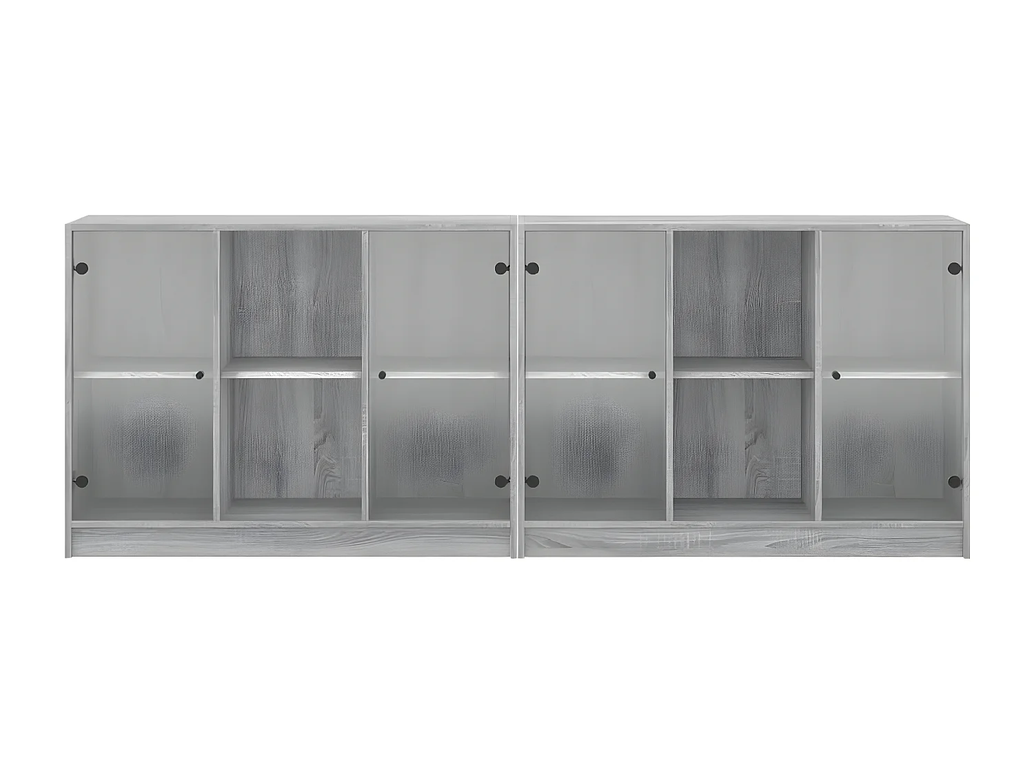 Bibliothèque avec portes sonoma gris 204x37x75 cm