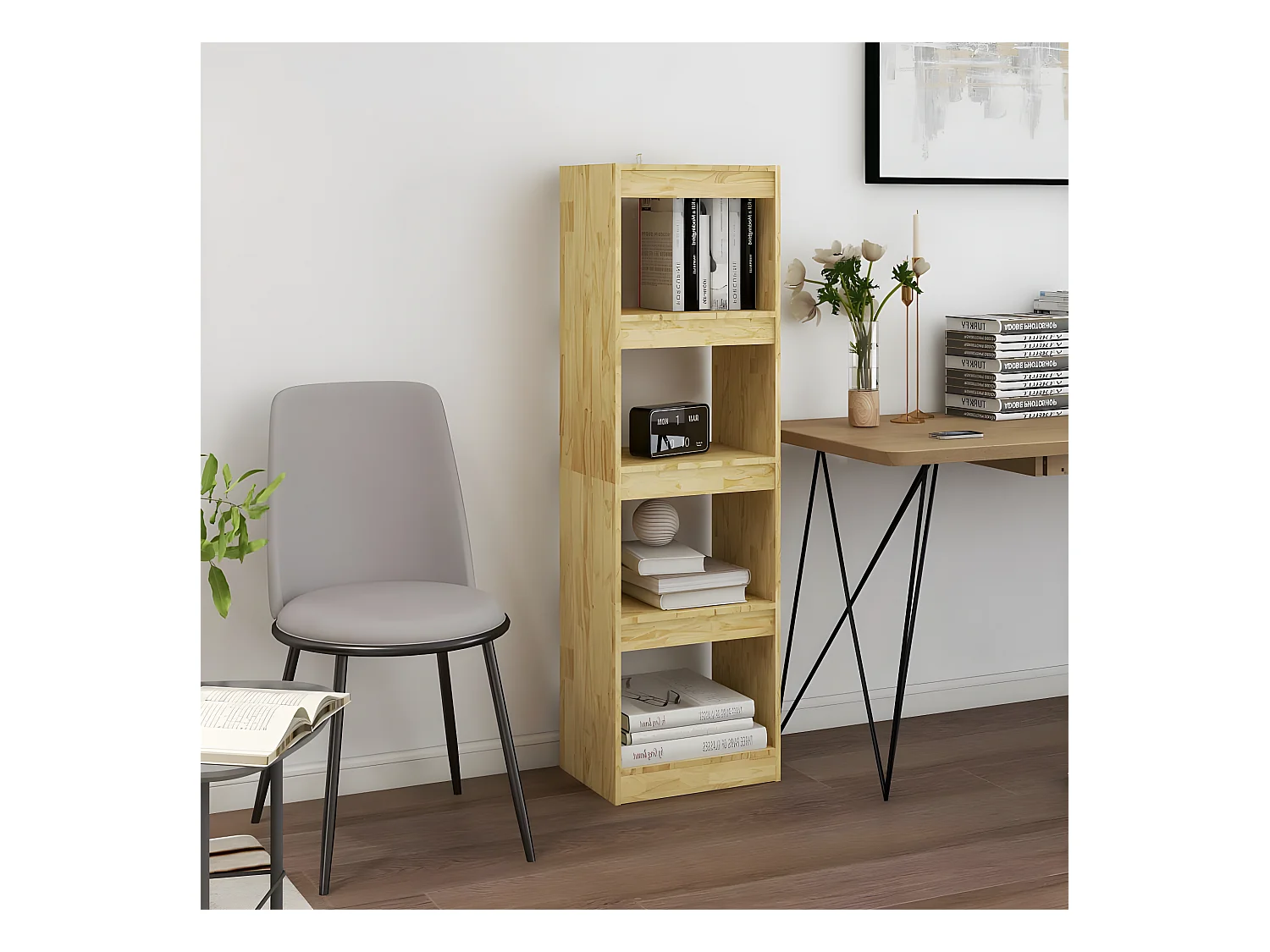 Bibliothèque/Séparateur de pièce 40x30x135,5 cm Pin massif