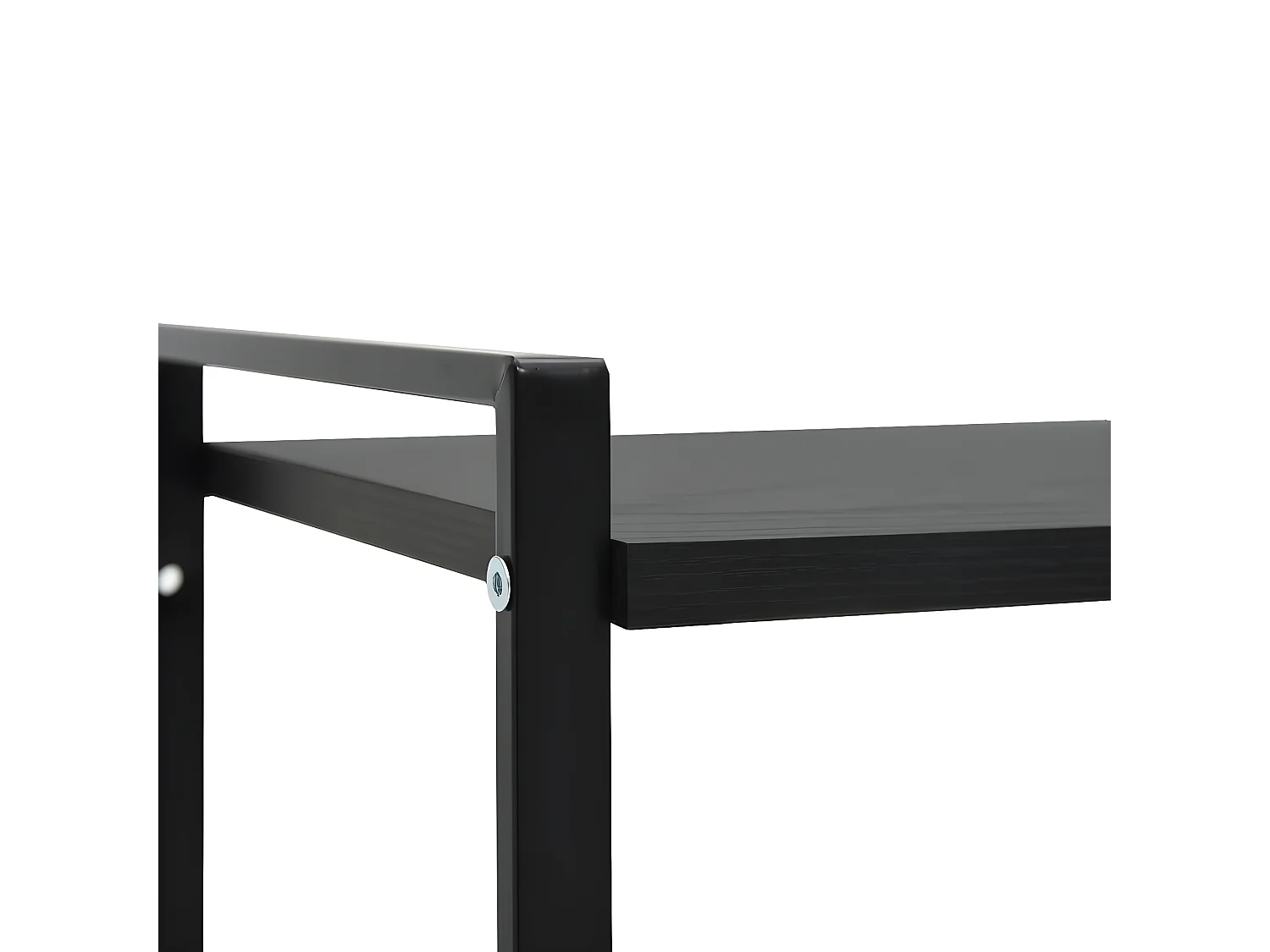 Estantería de 2 niveles de aglomerado negro 52x28x59 cm