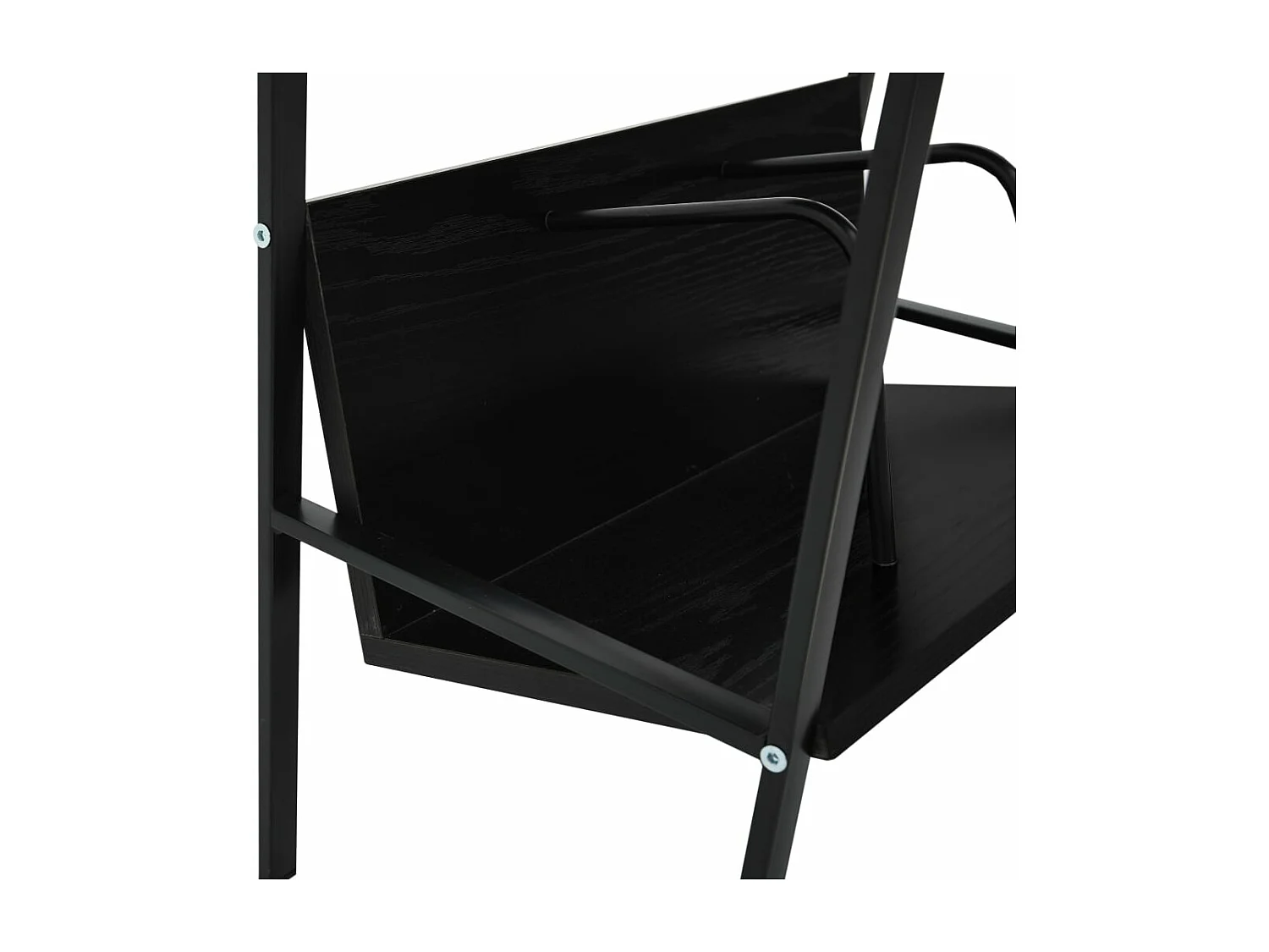 Estantería de 2 niveles de aglomerado negro 52x28x59 cm