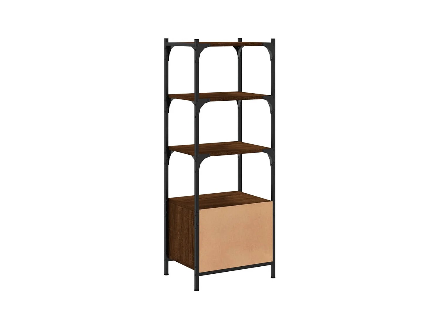 Bibliothèque à 3 niveaux chêne brun 41x30x109,5 cm