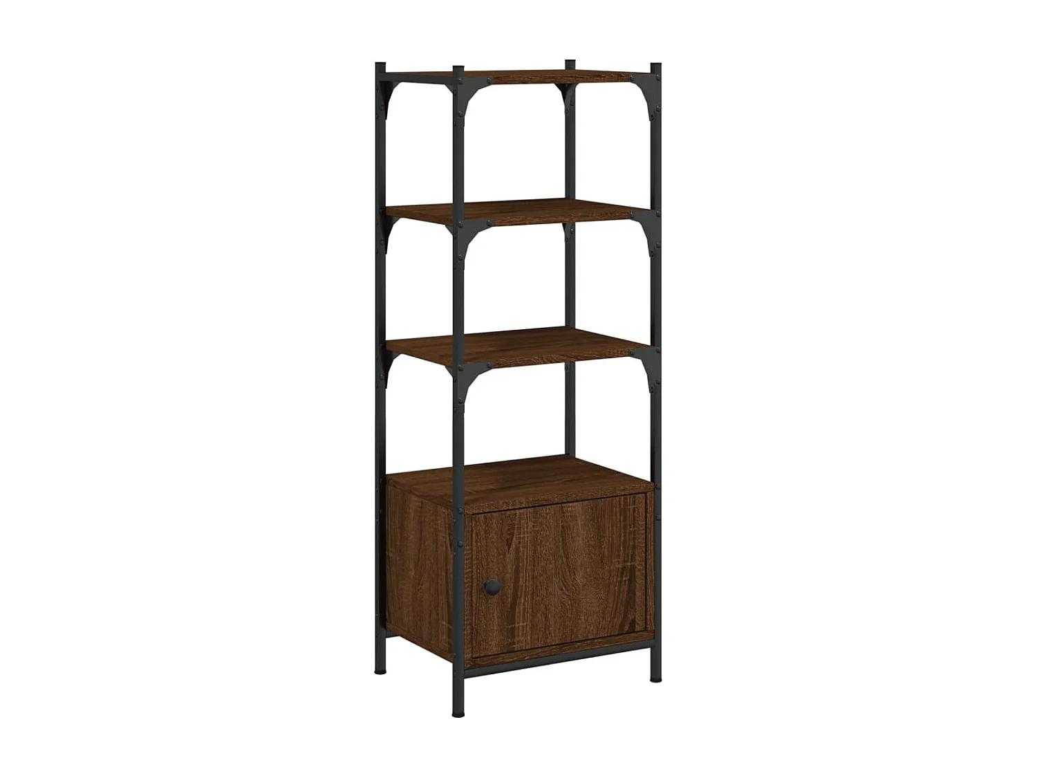 Bibliothèque à 3 niveaux chêne brun 41x30x109,5 cm