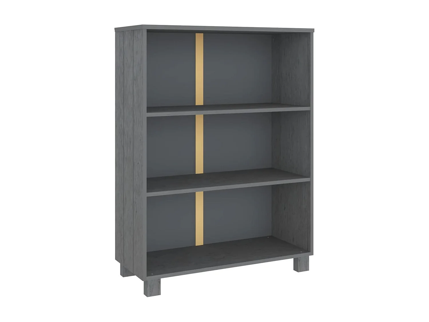 Bibliothèque HAMAR Gris foncé 85x35x112 cm Bois de pin massif
