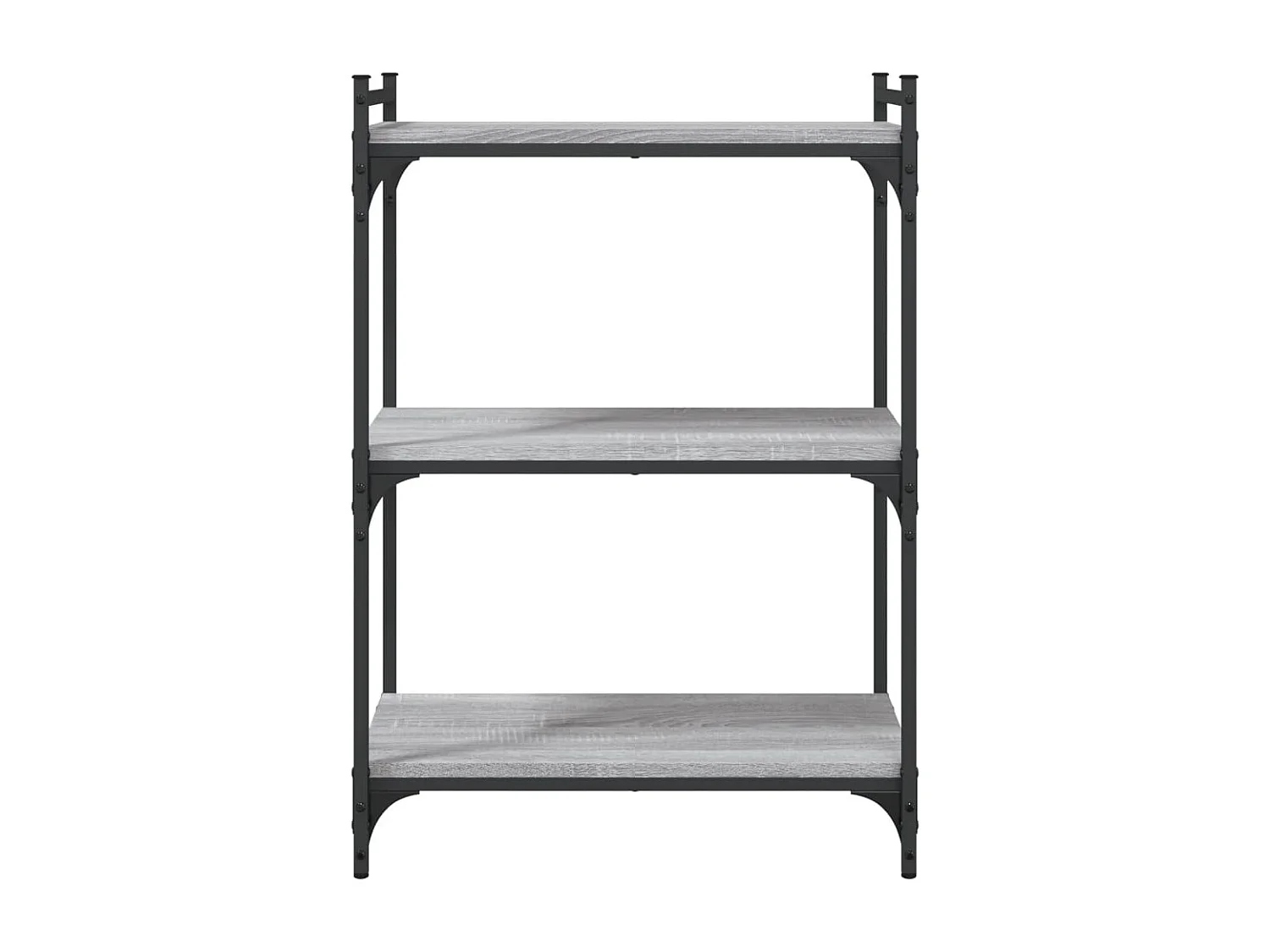 Librería 3 estantes madera ingeniería gris Sonoma 60x30x86 cm