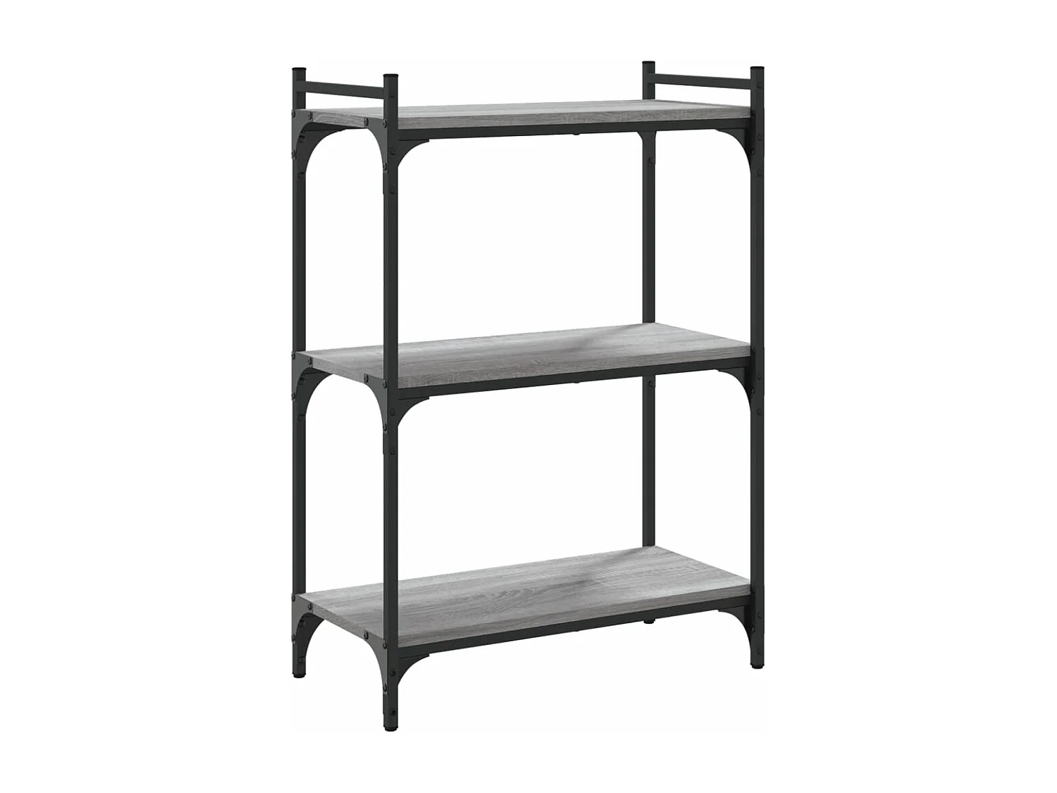 Bibliothèque 3 niveaux sonoma gris 60x30x86cm bois d'ingénierie