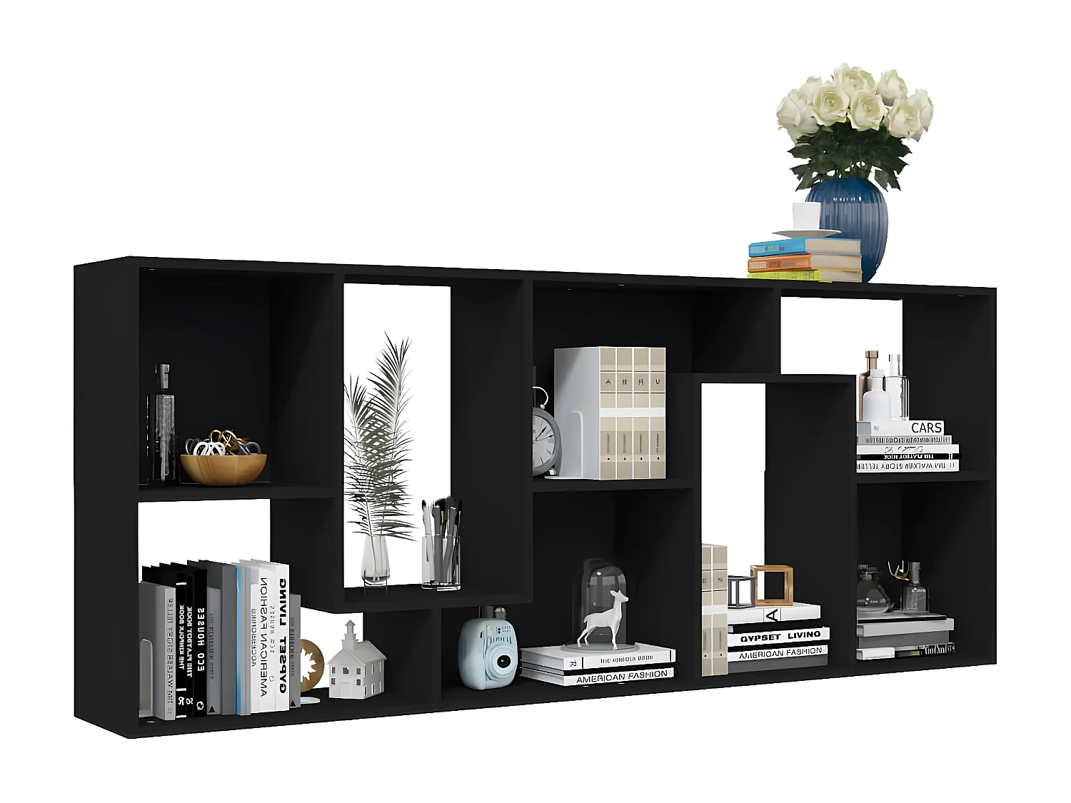 Estante 67x24x161 cm contraplacado preto