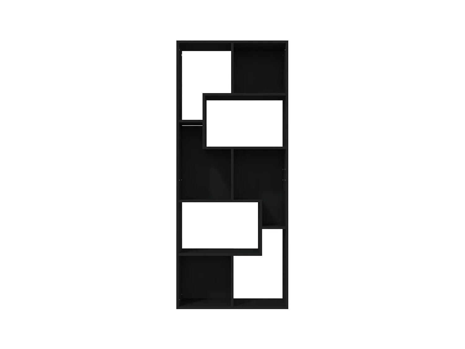 Bibliothèque Noir 67x24x161 cm Aggloméré
