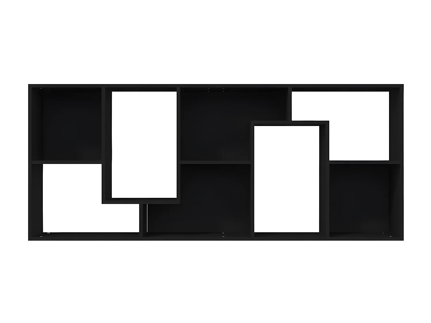 Estantería librería madera contrachapada negro 67x24x161 cm