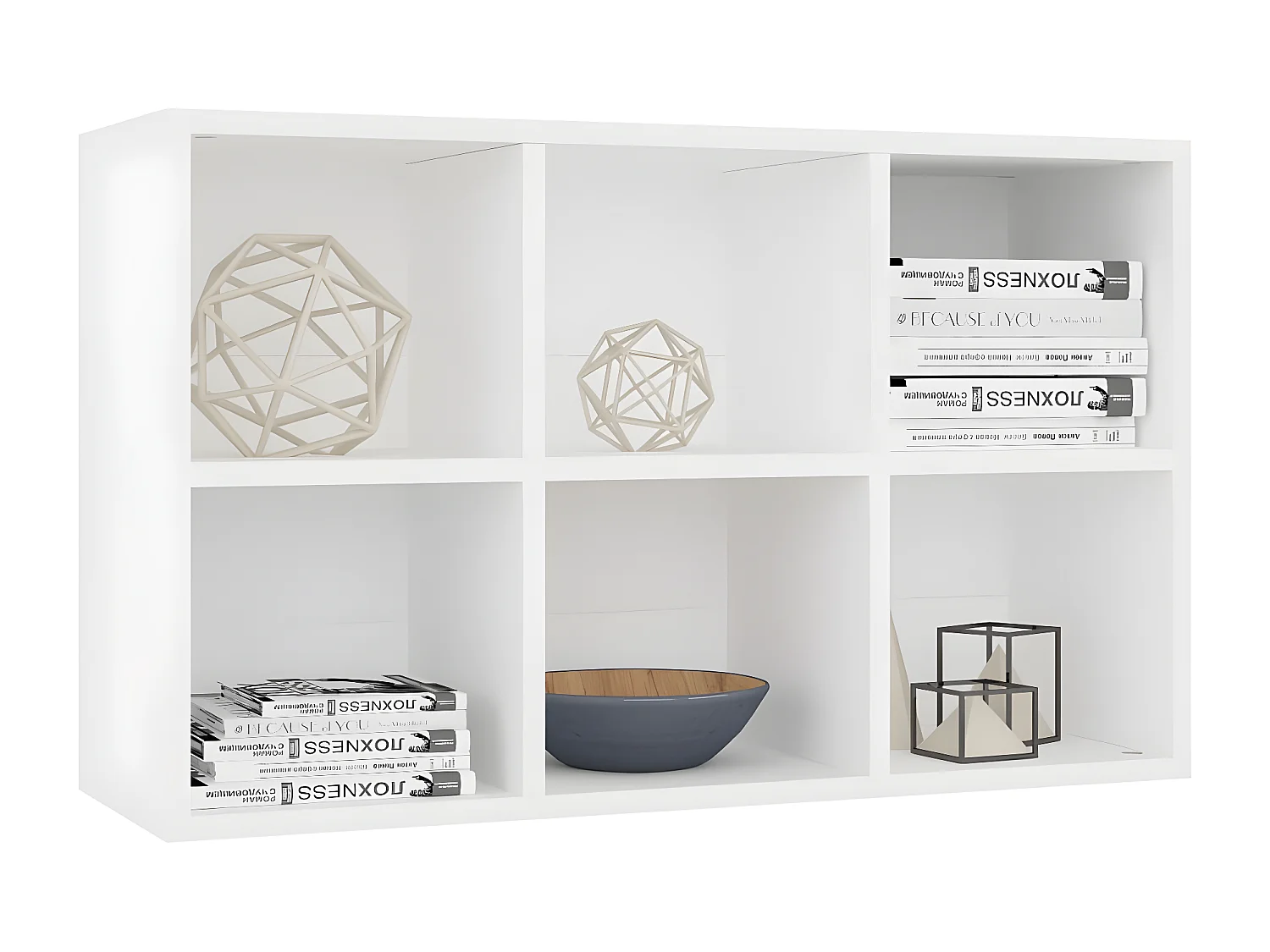 Bibliothèque/Buffet Blanc 66x30x97,8 cm Bois d'ingénierie