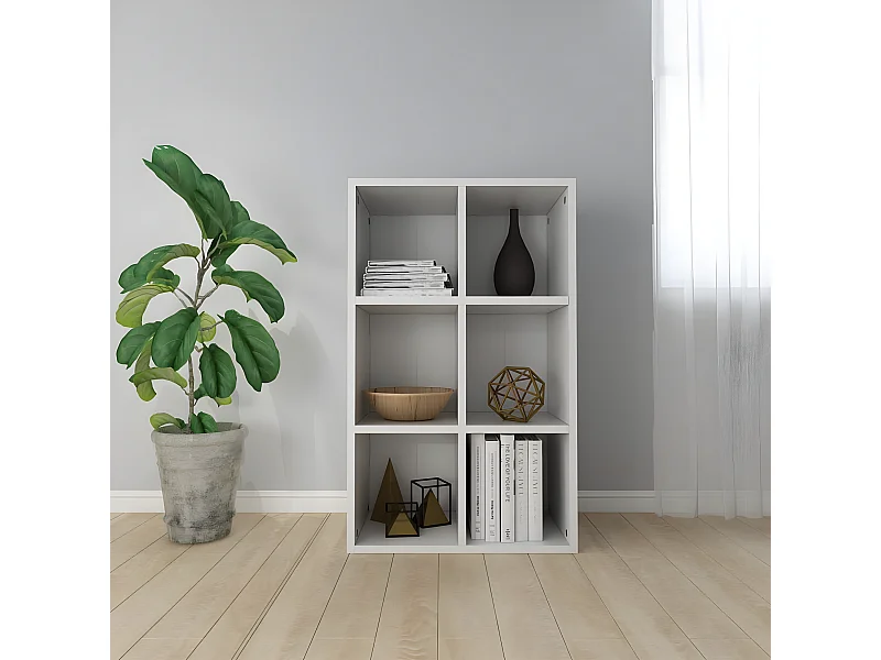 Bibliothèque/Buffet Blanc 66x30x97,8 cm Bois d'ingénierie