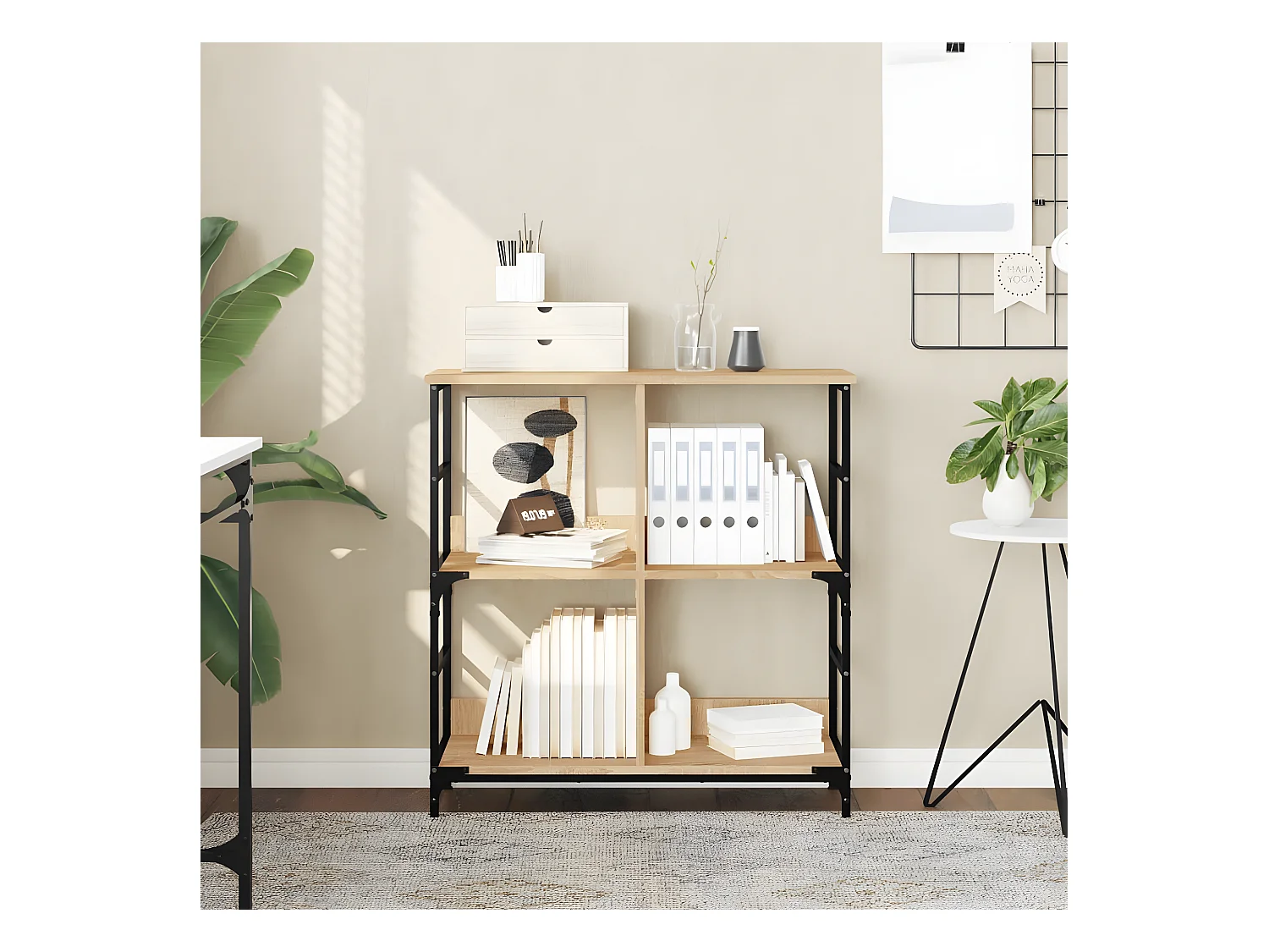 Bibliothèque chêne sonoma 78,5x33x82 cm bois d'ingénierie