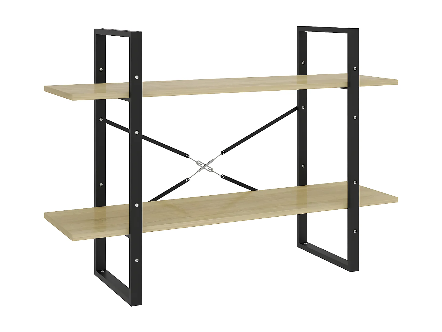 Bibliothèque à 2 niveaux Chêne sonoma 100x30x70 cm Aggloméré