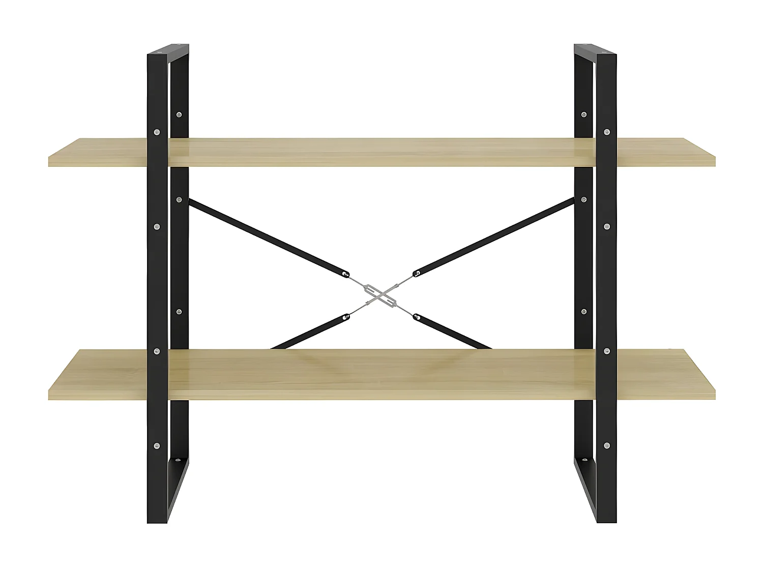 Bibliothèque à 2 niveaux Chêne sonoma 100x30x70 cm Aggloméré