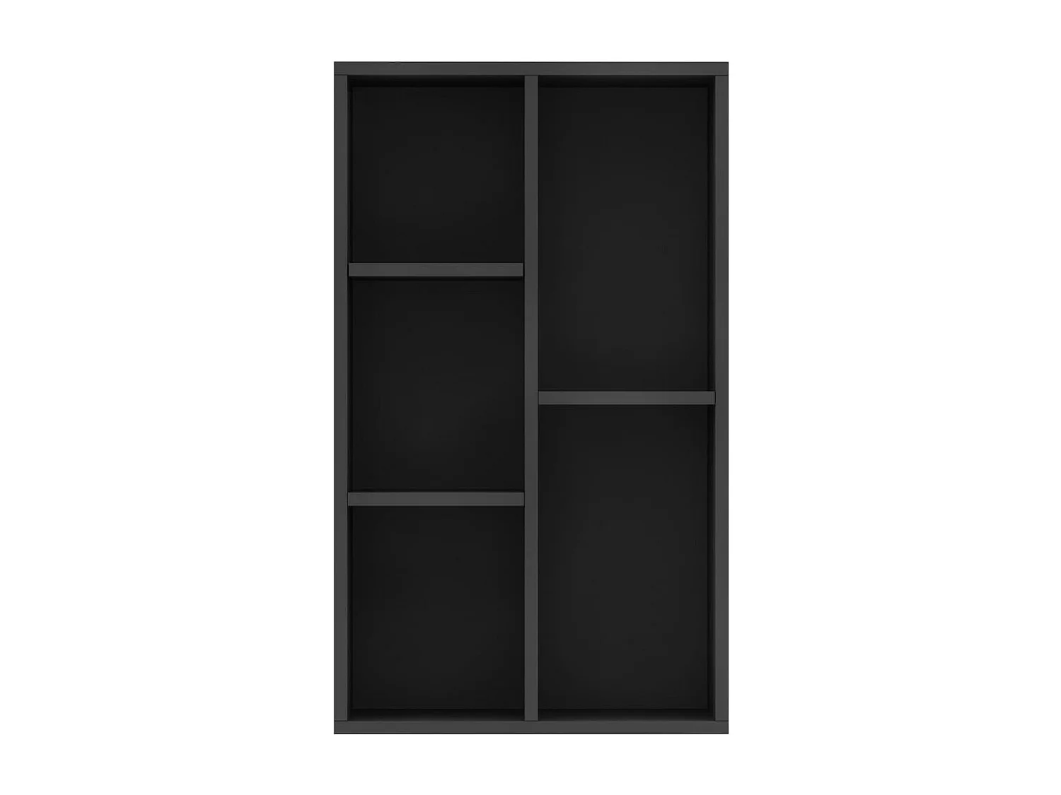 Bibliothèque/Buffet Noir 50x25x80 cm Aggloméré