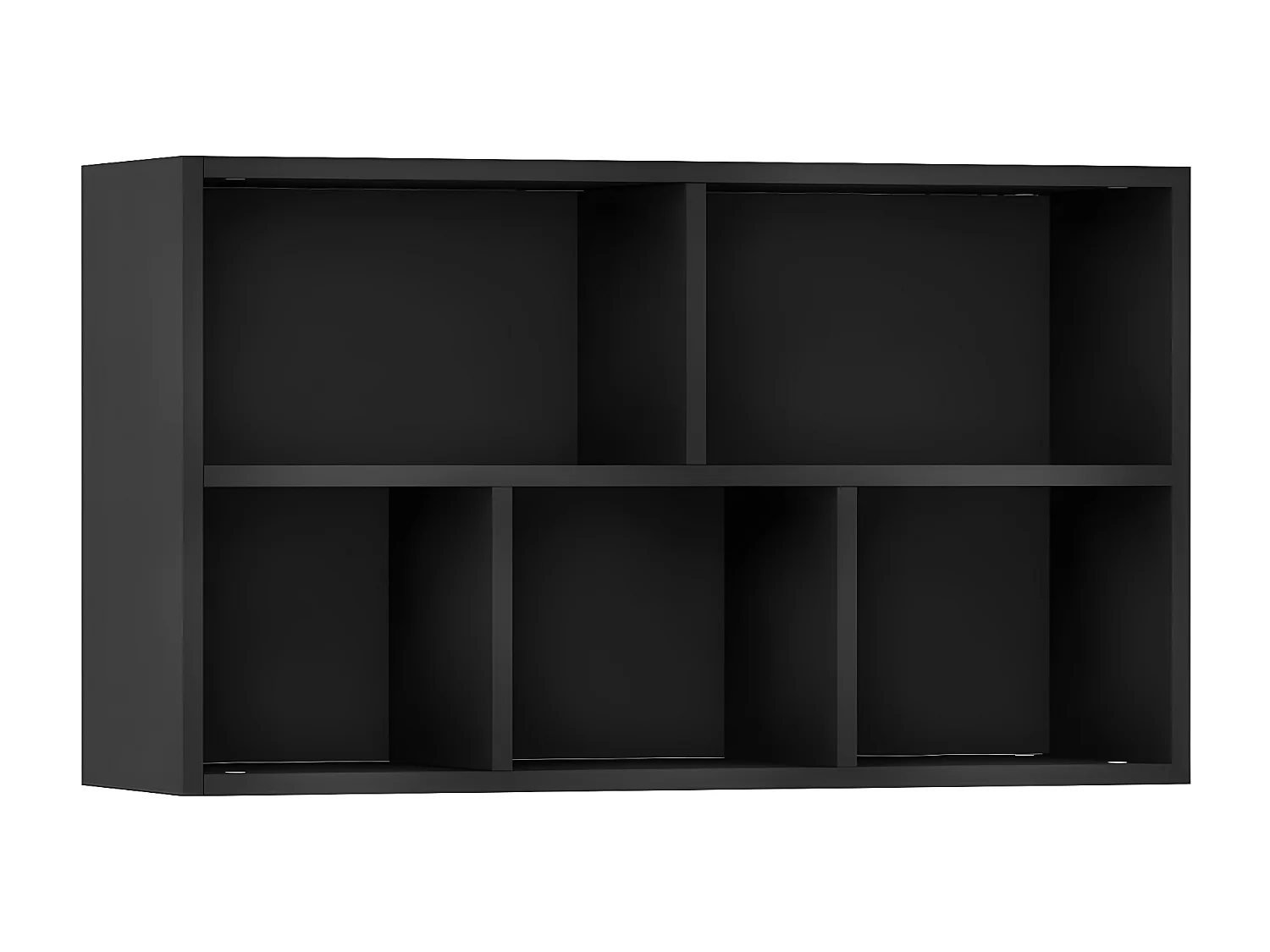 Bibliothèque/Buffet Noir 50x25x80 cm Aggloméré