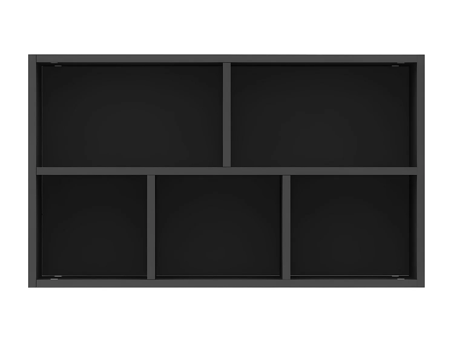 Bibliothèque/Buffet Noir 50x25x80 cm Aggloméré