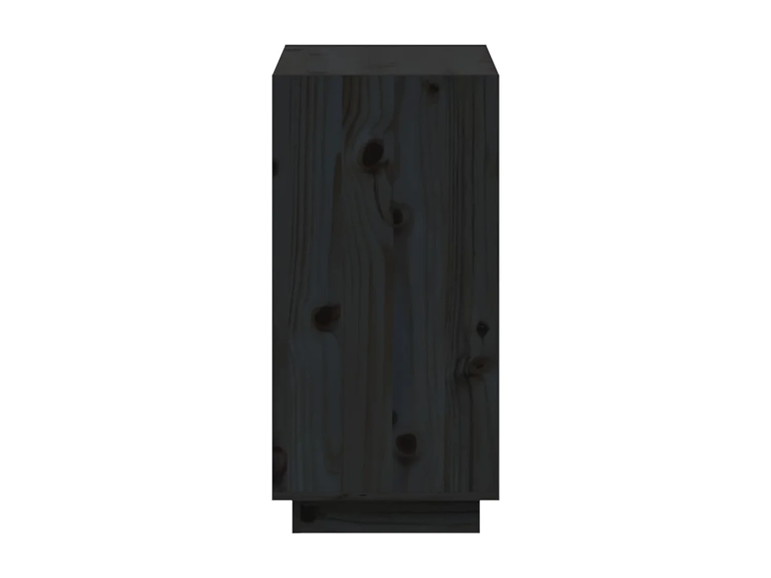 Bibliothèque Noir 60x35x71 cm Bois de pin massif