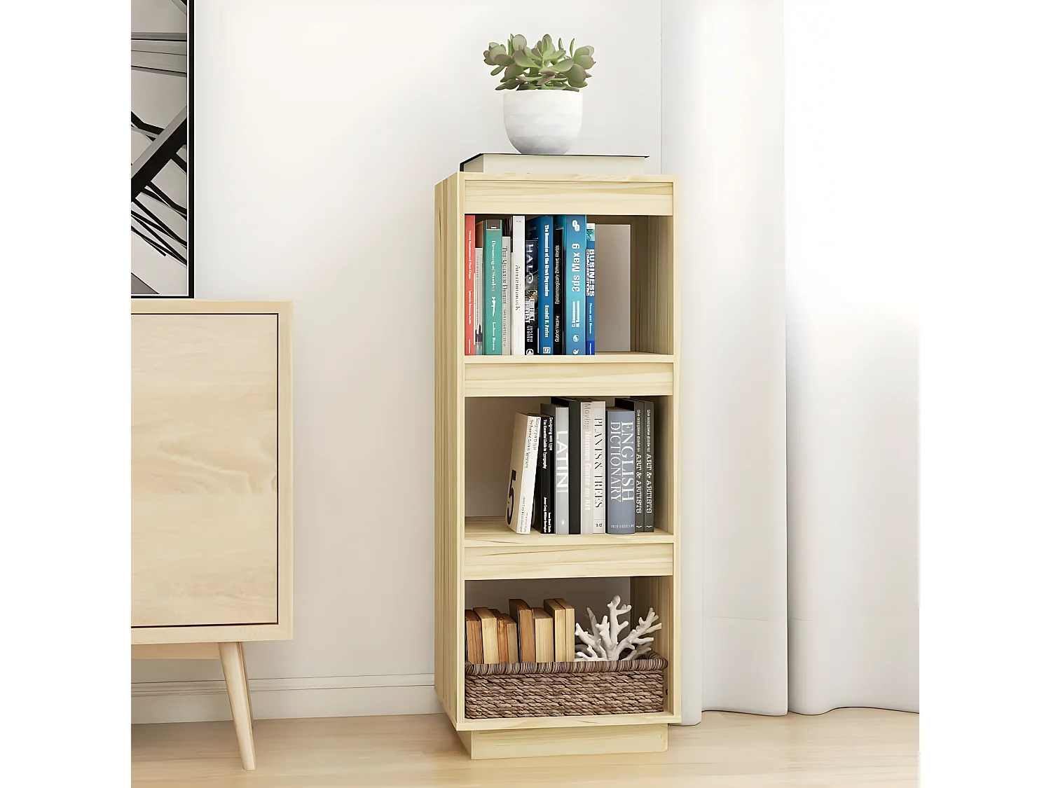 Bibliothèque/Séparateur de pièce 40x35x103 cm Pin massif