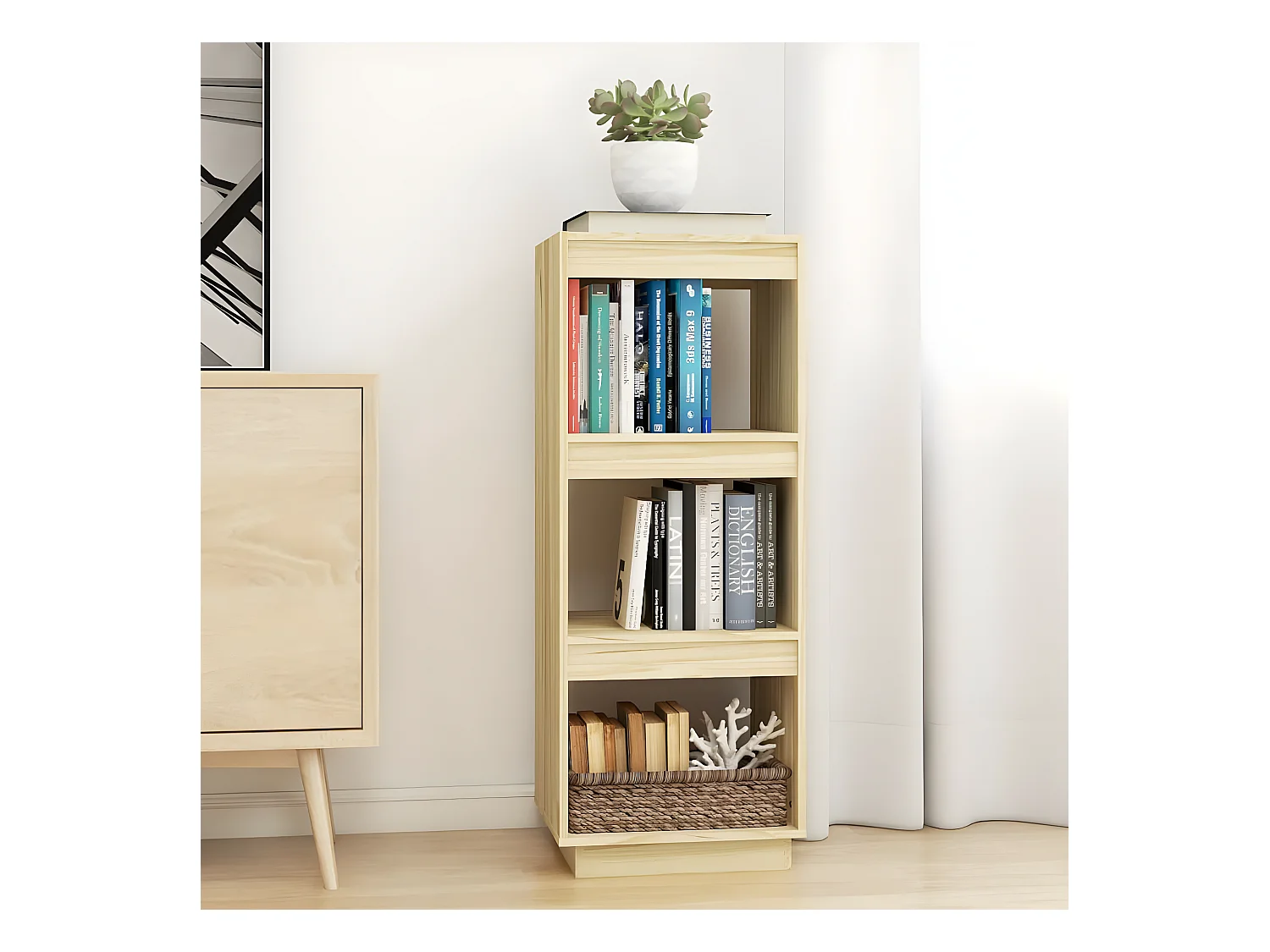 Bibliothèque/Séparateur de pièce 40x35x103 cm Pin massif