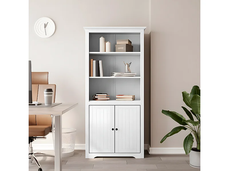 Estante BODO 80x40x172 cm madeira de pinho maciça branco