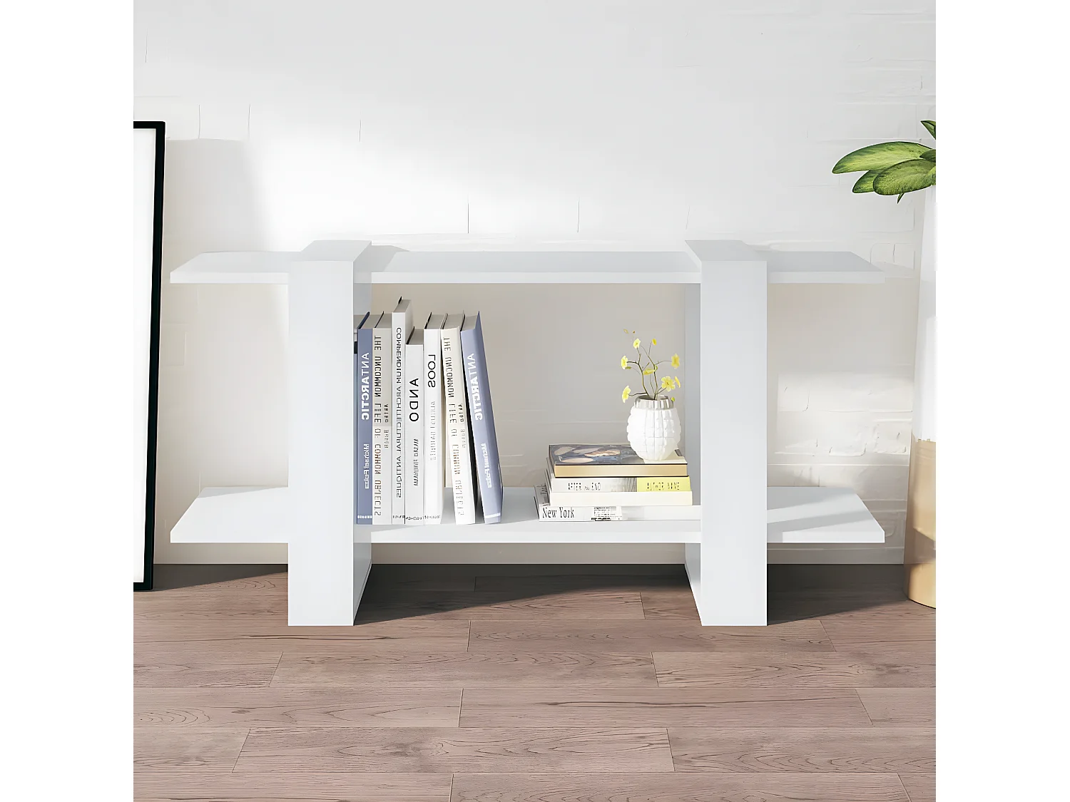 Bibliothèque Blanc 100x30x51 cm Bois d'ingénierie