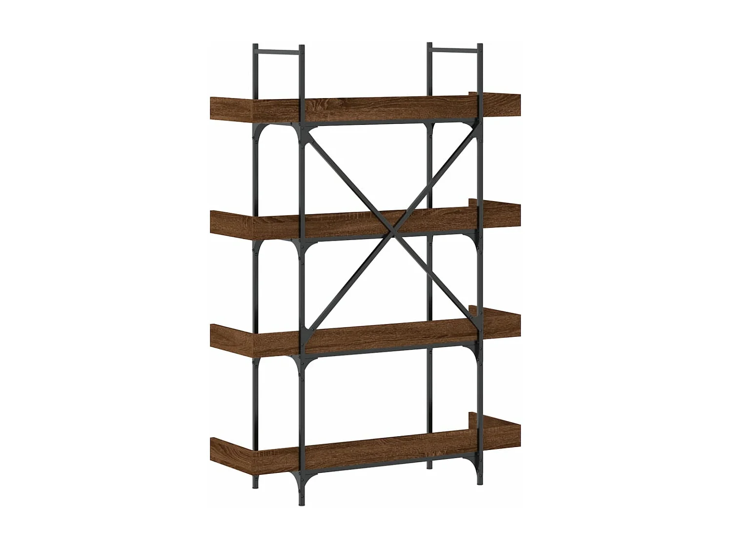 Bibliothèque 4 niveaux chêne marron 100x33x145,5 cm