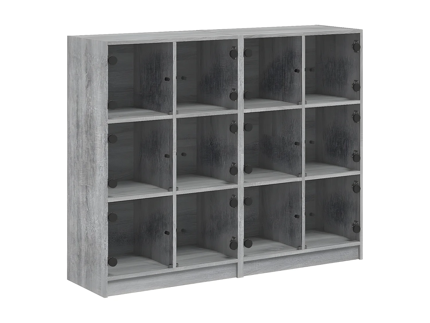 Estantería con puertas madera gris Sonoma 136x37x109 cm