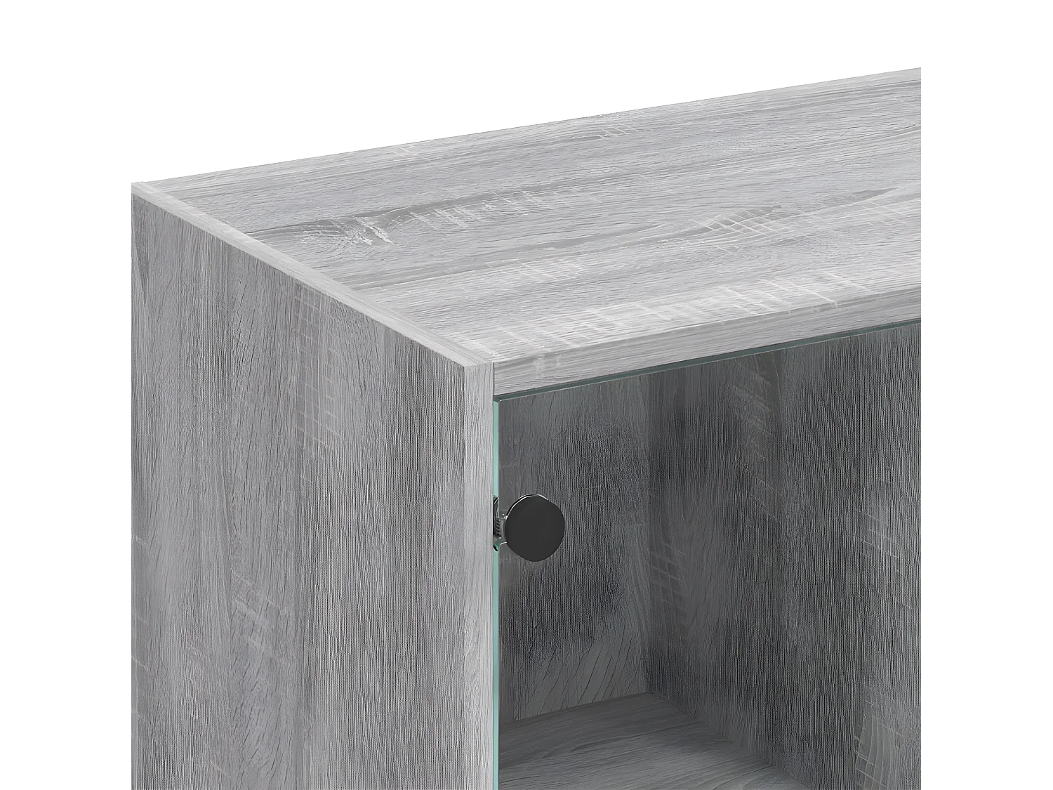 Estantería con puertas madera gris Sonoma 136x37x109 cm