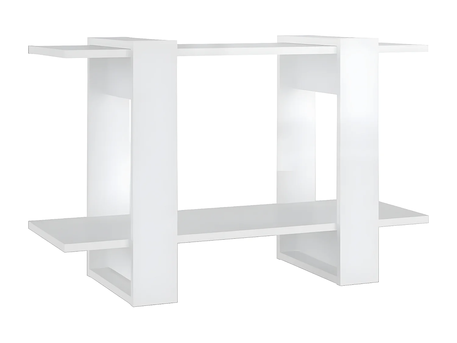 Bibliothèque/Séparateur de pièce Blanc brillant 80x30x51 cm