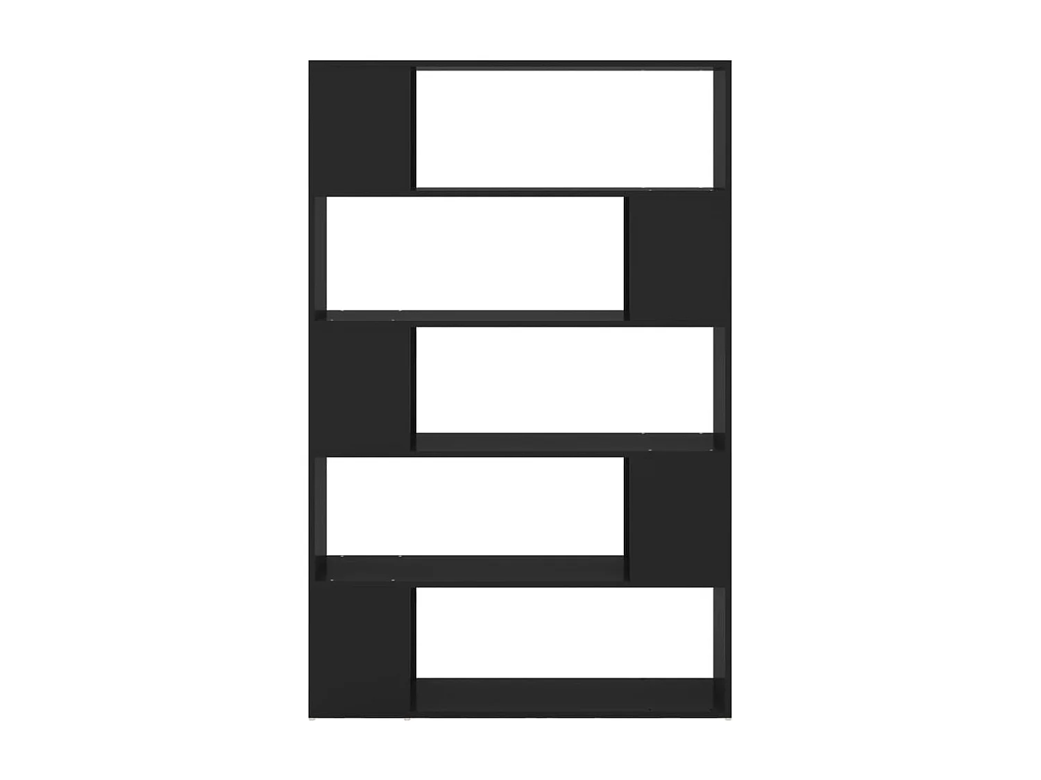 Bibliothèque Séparateur de pièce Noir 100x24x155 cm Aggloméré