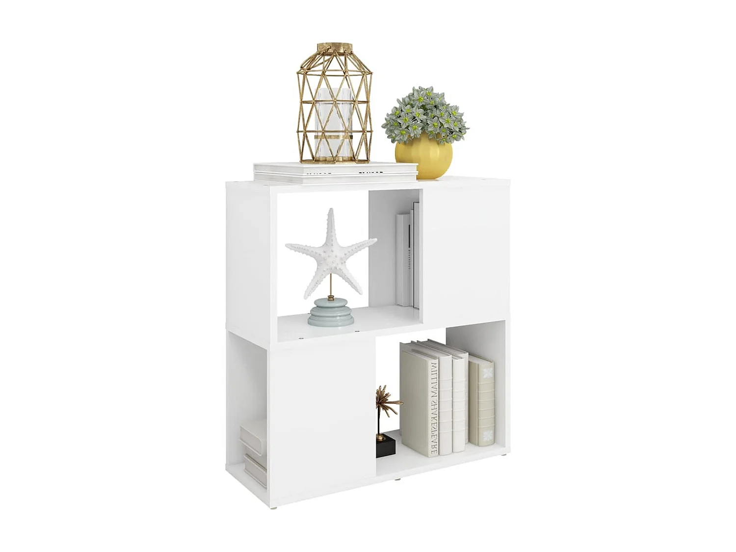 Bibliothèque Blanc 60x24x63 cm Aggloméré