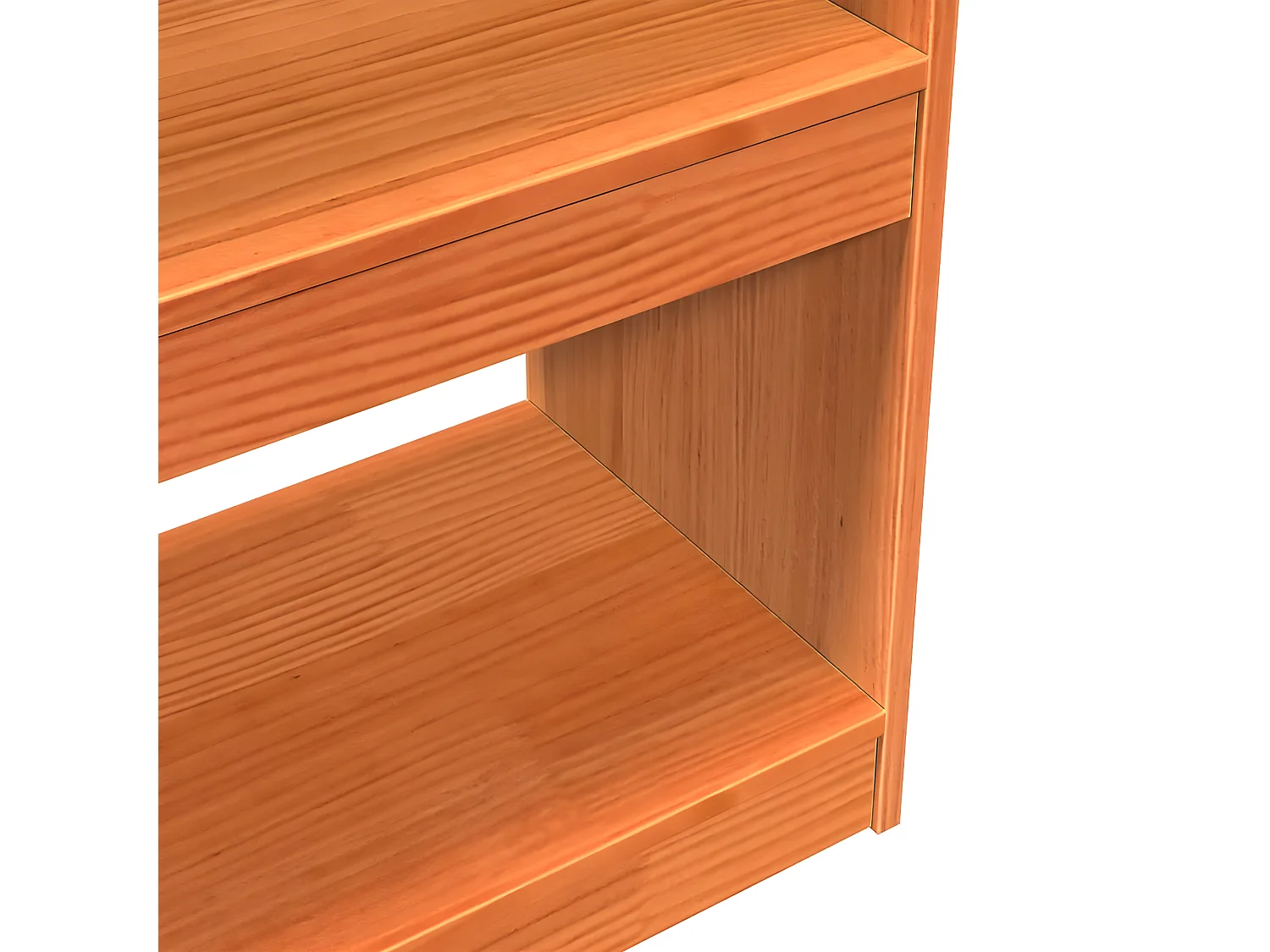 Estantería/divisor espacios madera maciza pino 100x30x199,5 cm