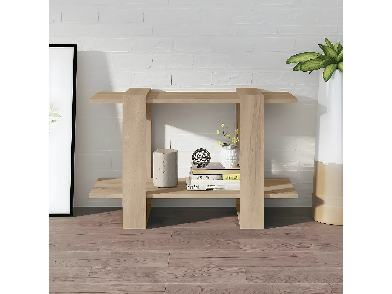 Bibliothèque/Séparateur de pièce Chêne sonoma 80x30x51 cm