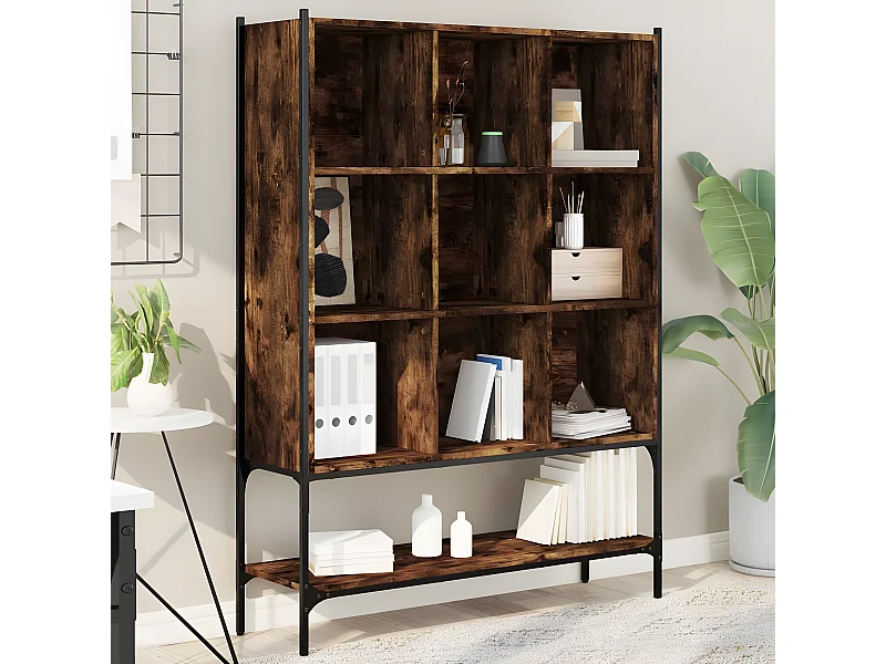 Estantería madera de ingeniería roble ahumado 102x30x141,5 cm