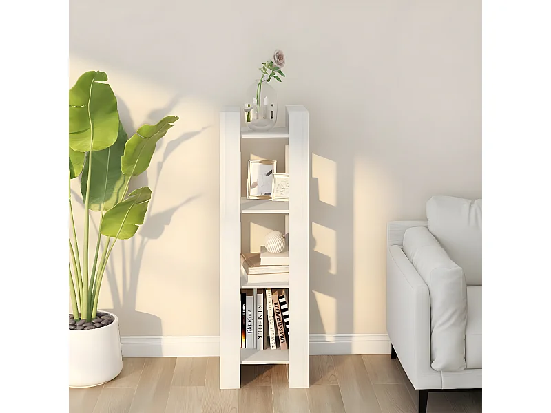 Estante/divisória 41x35x125 cm pinho maciço branco