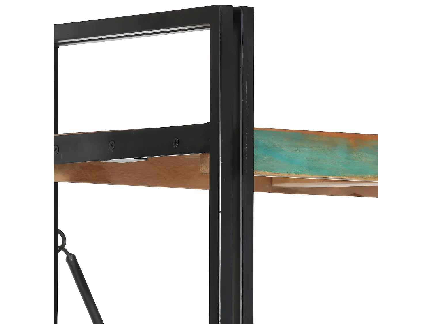 Bibliothèque 5 niveaux 140x30x180cm Bois solide de récupération