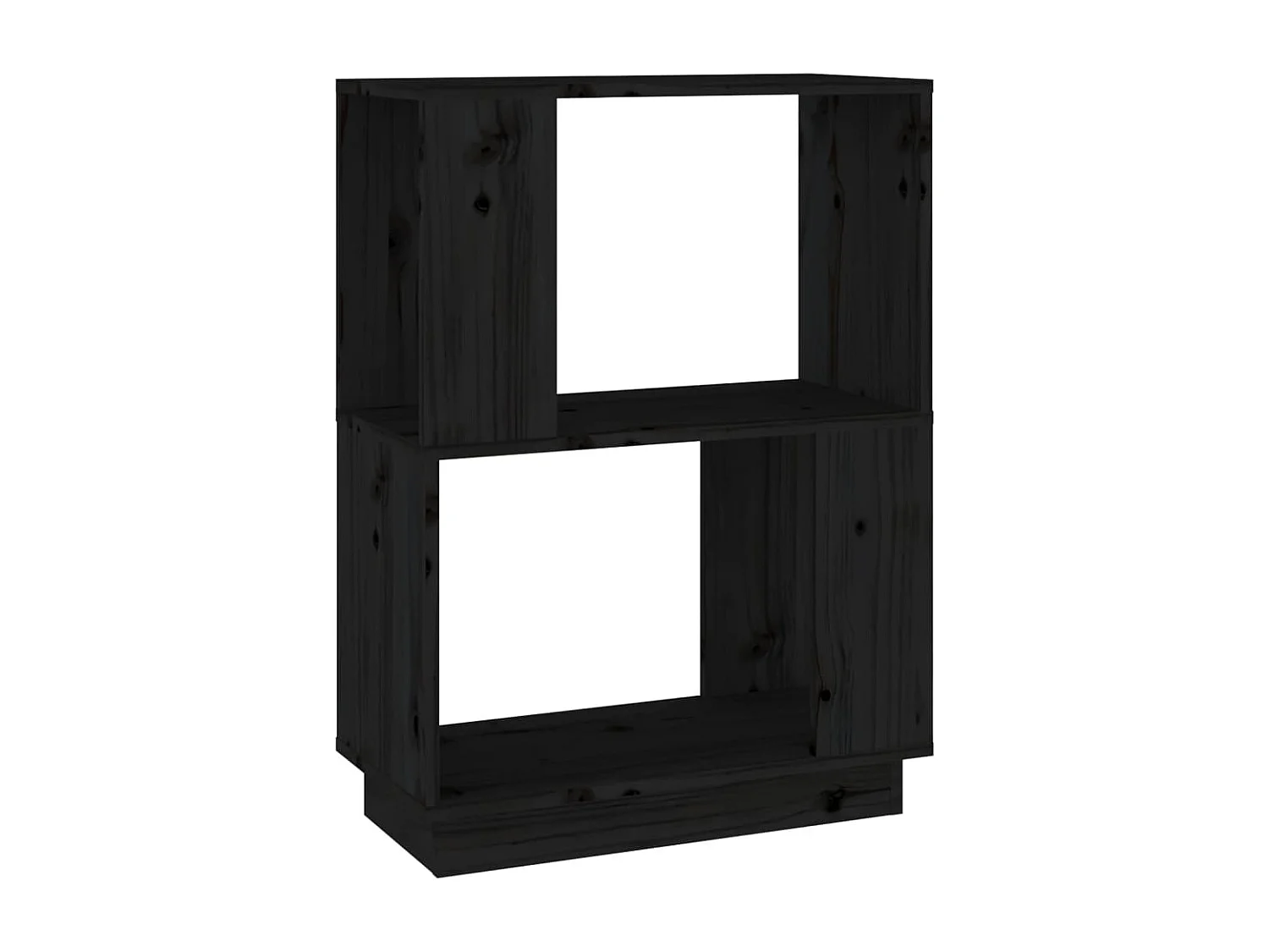 Bibliothèque/Séparateur de pièce Noir 51x25x70 cm Pin solide