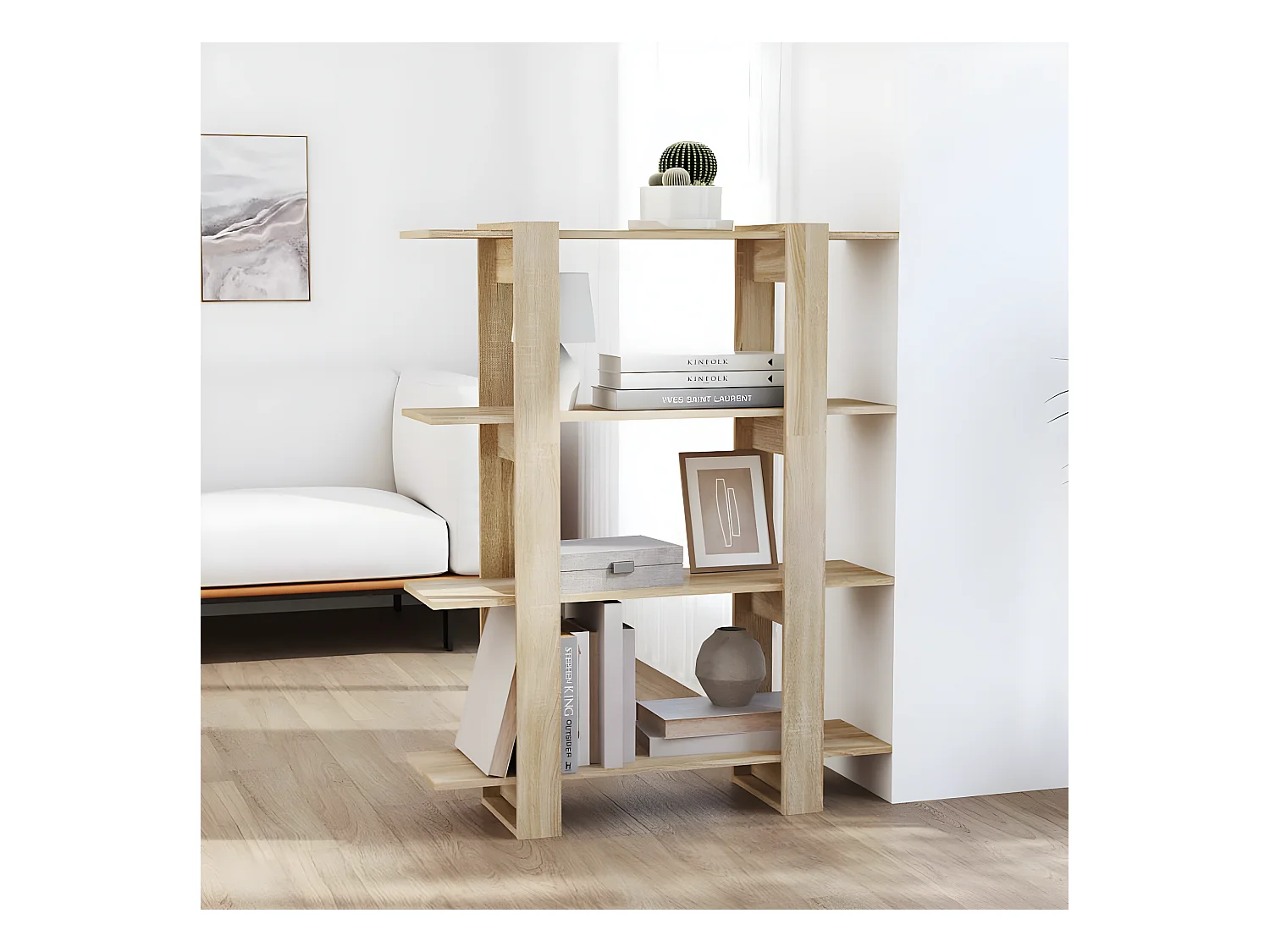 Bibliothèque/Séparateur de pièce Chêne Sonoma 100x30x123,5 cm