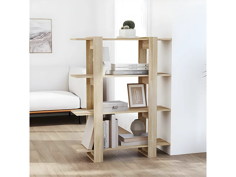 Bibliothèque/Séparateur de pièce Chêne Sonoma 100x30x123,5 cm