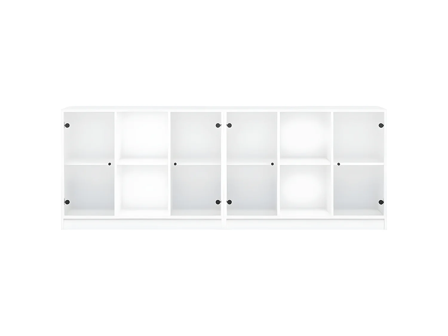 Bibliothèque avec portes blanc 204x37x75 cm bois d'ingénierie