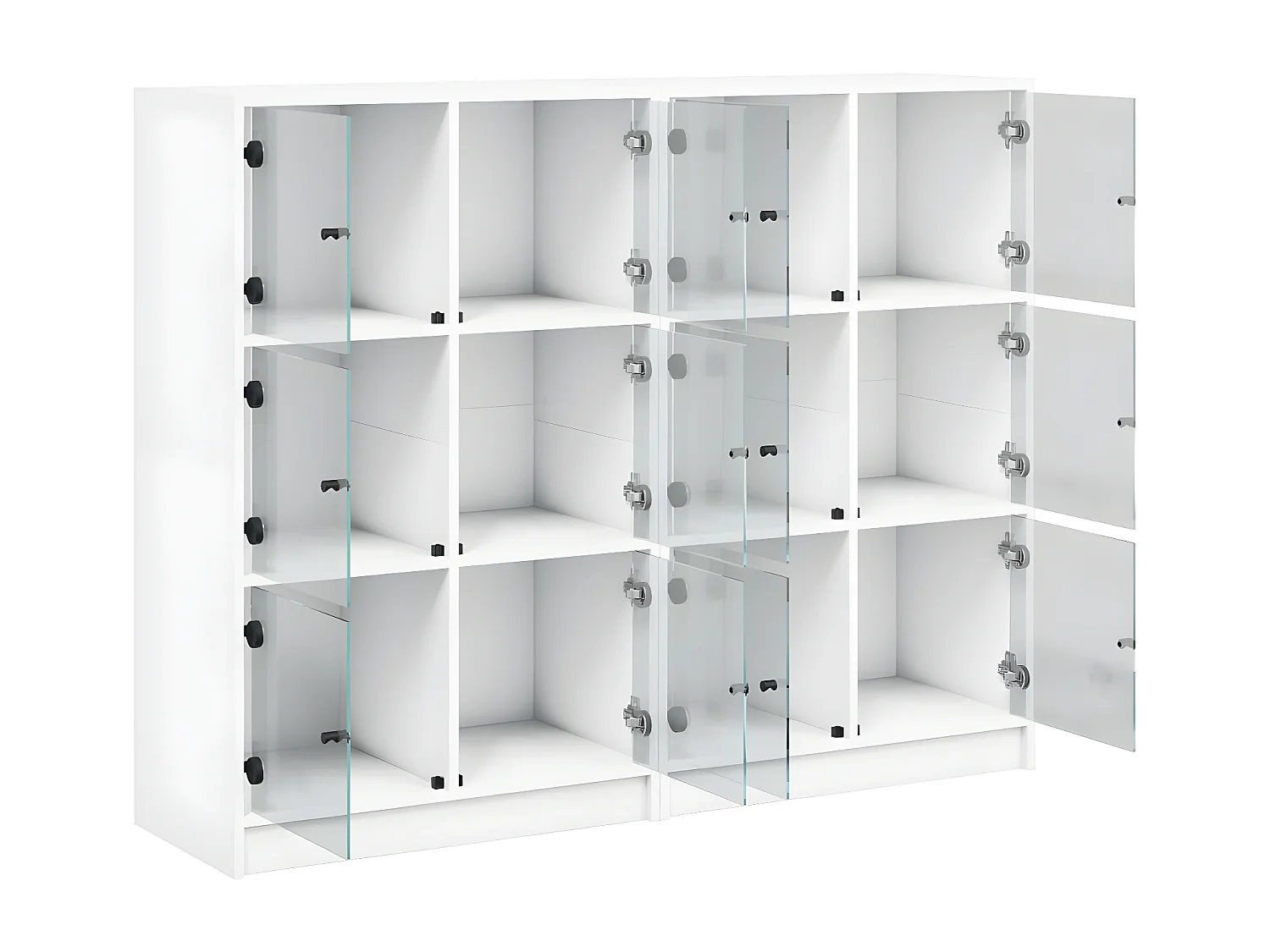 Estante c/ portas 136x37x109 cm derivados madeira branco