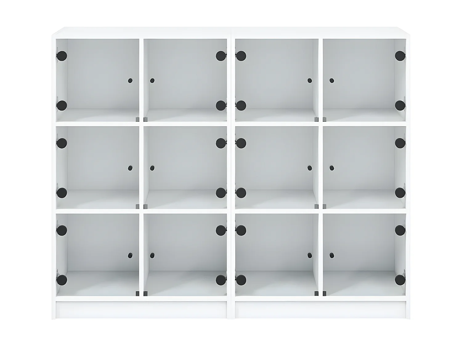 Bibliothèque avec portes blanc 136x37x109 cm bois d'ingénierie