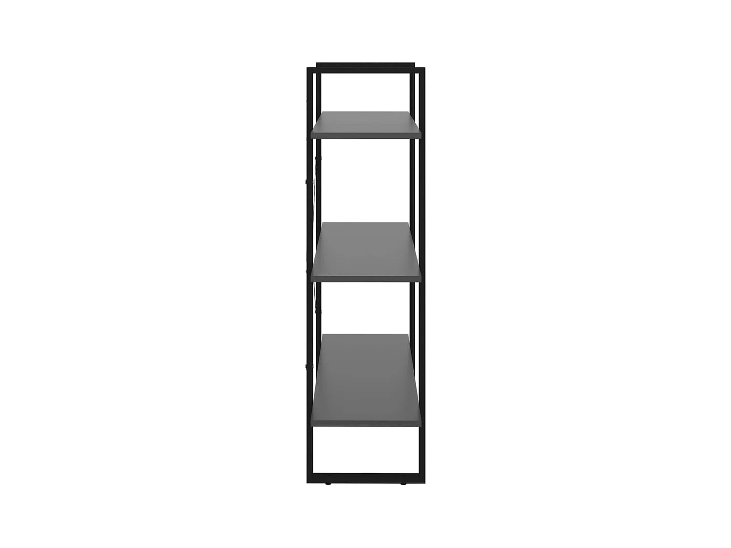 Bibliothèque Gris 80x30x105 cm Aggloméré