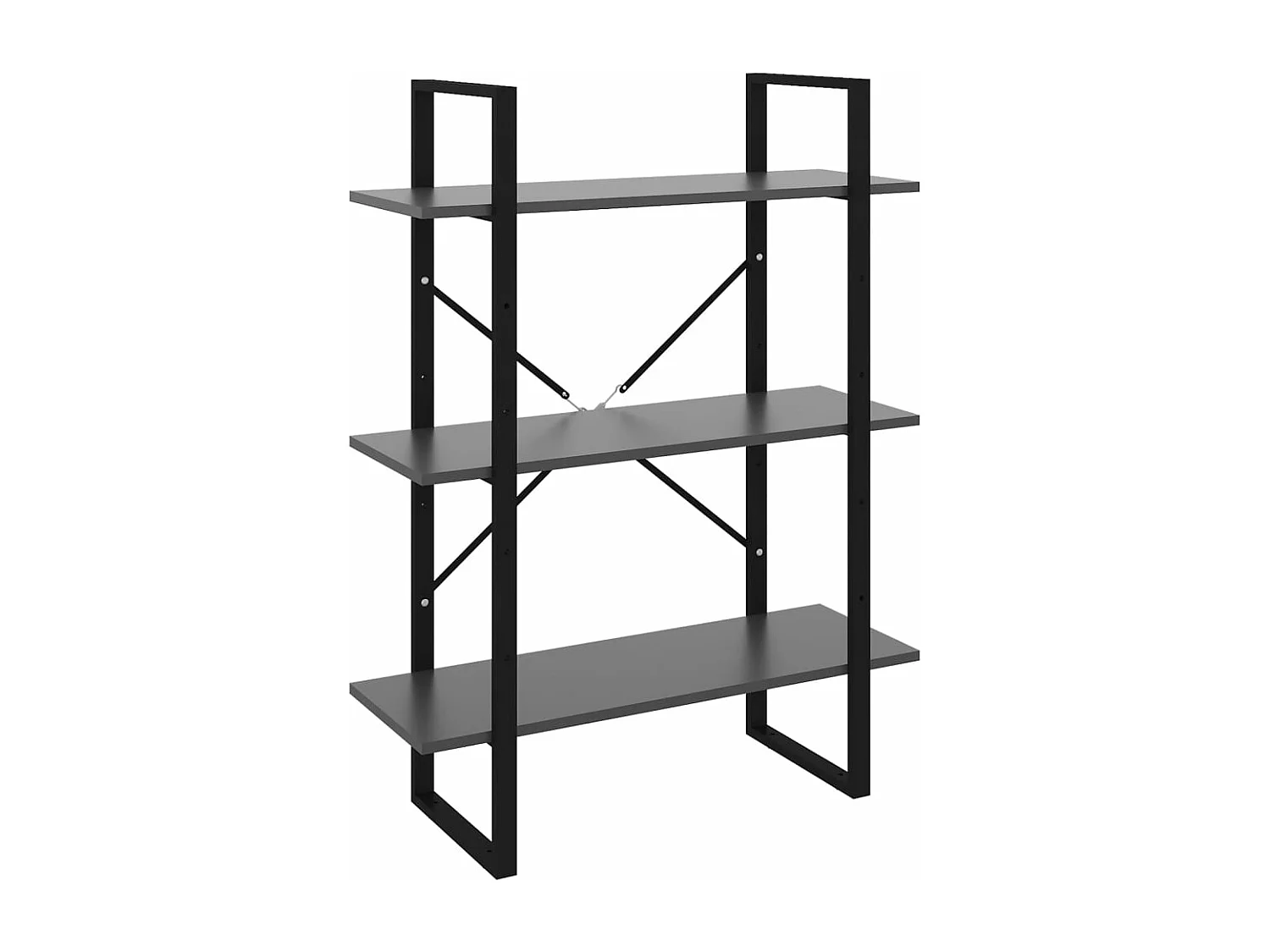 Bibliothèque Gris 80x30x105 cm Aggloméré