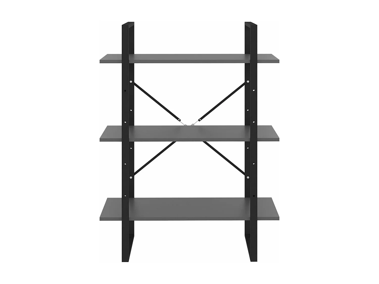 Bibliothèque Gris 80x30x105 cm Aggloméré