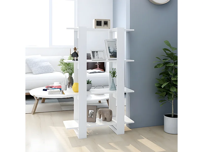 Bibliothèque/Séparateur de pièce Blanc 80x30x123,5 cm