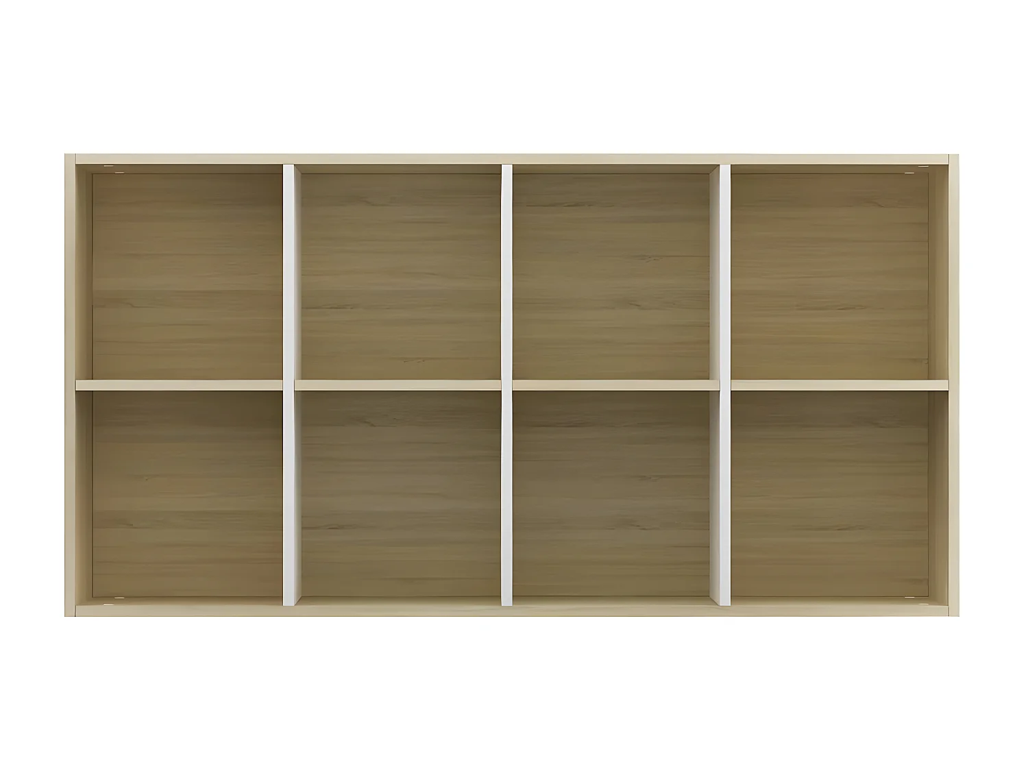 Bibliothèque/Buffet Blanc et chêne sonoma 66x30x130cm Aggloméré