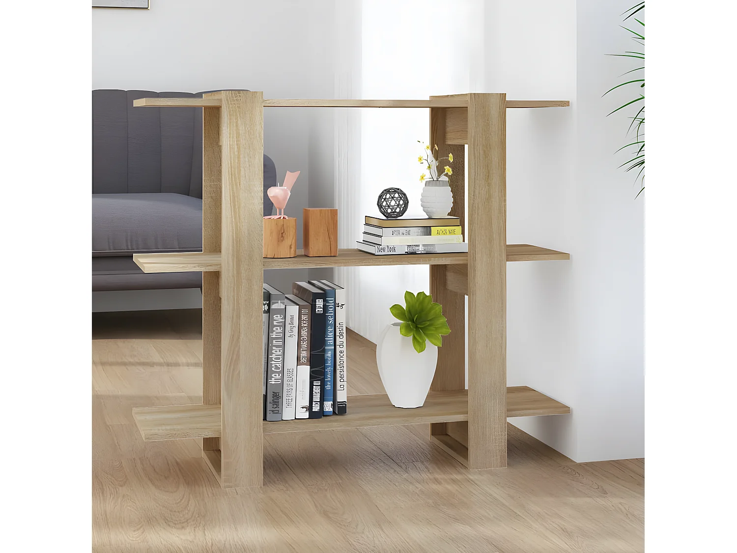 Bibliothèque/Séparateur de pièce Chêne Sonoma 100x30x87 cm