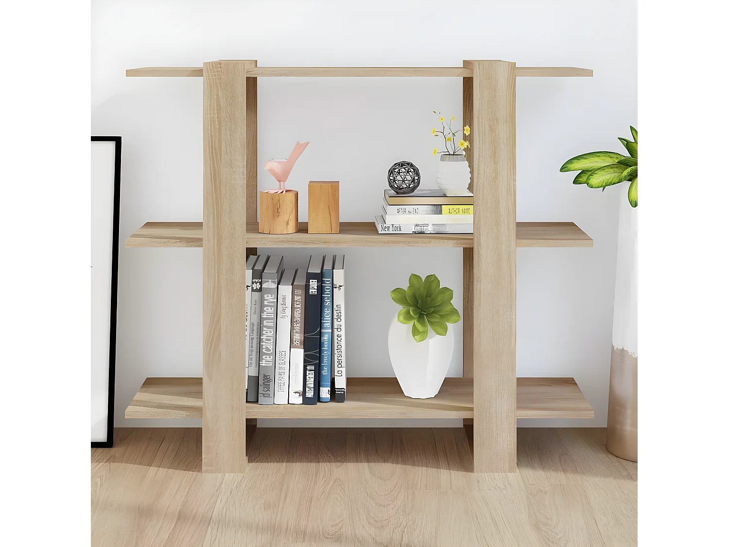 Bibliothèque/Séparateur de pièce Chêne Sonoma 100x30x87 cm